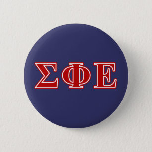 Sigma Phi Epsilon Red Letters Button