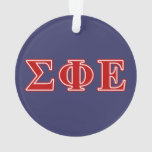 Sigma Phi Epsilon Red Letters Ornament at Zazzle