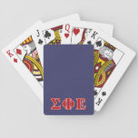 Sigma Phi Epsilon Red Letters Playing Cards at Zazzle