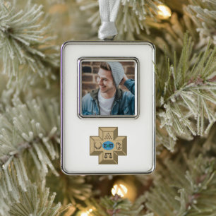 Sigma Pi Fraternity Greek Cross & Symbols Logo Christmas Ornament
