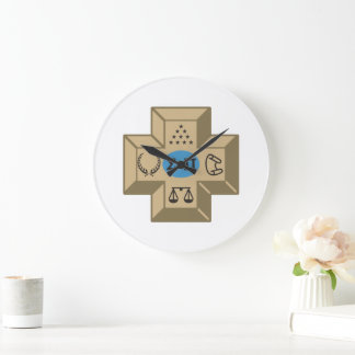 Sigma Pi Fraternity Greek Cross & Symbols Logo Large Clock