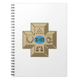 Sigma Pi Fraternity Greek Cross & Symbols Logo Notebook