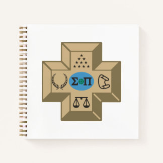 Sigma Pi Fraternity Greek Cross & Symbols Logo Notebook