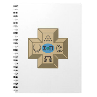 Sigma Pi Fraternity Greek Cross & Symbols Logo Notebook