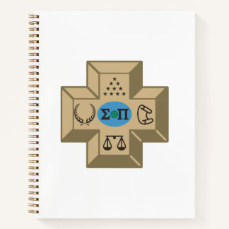 Sigma Pi Fraternity Greek Cross & Symbols Logo Notebook