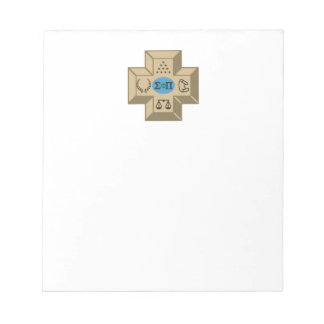 Sigma Pi Fraternity Greek Cross & Symbols Logo Notepad