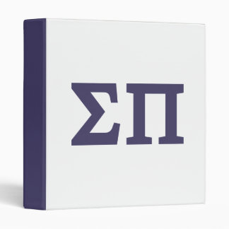 Sigma Pi Fraternity Greek Letters Logo 3 Ring Binder