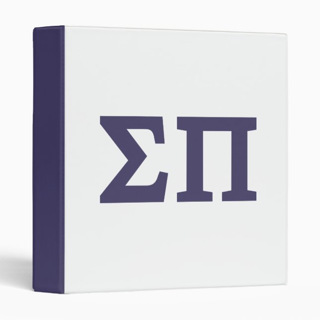 Sigma Pi Fraternity Greek Letters Logo 3 Ring Binder (Front/Spine)