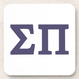 Sigma Pi Fraternity Greek Letters Logo Beverage Coaster