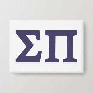Sigma Pi Fraternity Greek Letters Logo Button