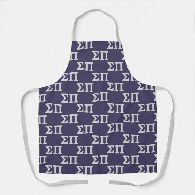 Sigma Pi Fraternity Greek Letters Logo Design Apron (Front)