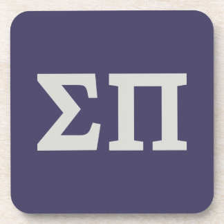Sigma Pi Fraternity Greek Letters Logo Design Beverage Coaster