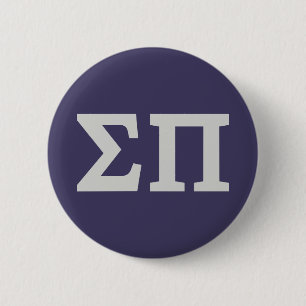 Sigma Pi Fraternity Greek Letters Logo Design Button