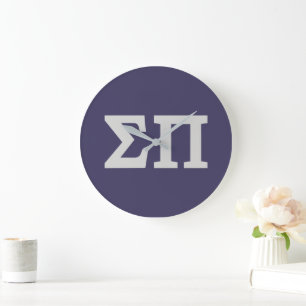 Sigma Pi Fraternity Greek Letters Logo Design Large Clock