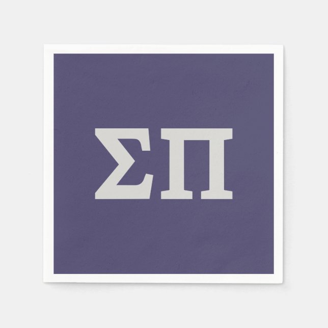 Sigma Pi Fraternity Greek Letters Logo Design Napkins (Front)