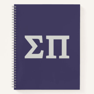 Sigma Pi Fraternity Greek Letters Logo Design Notebook