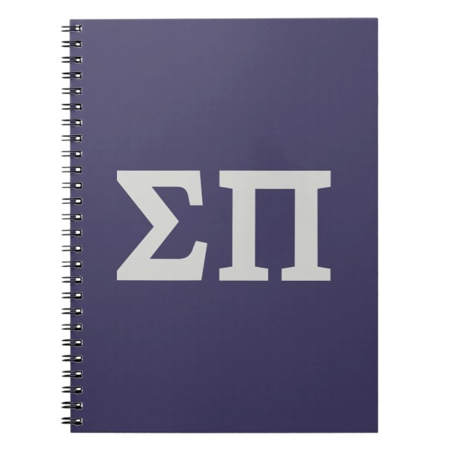 Sigma Pi Fraternity Greek Letters Logo Design Notebook (Front)
