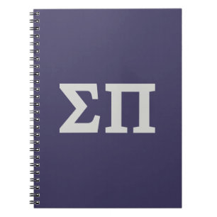 Sigma Pi Fraternity Greek Letters Logo Design Notebook