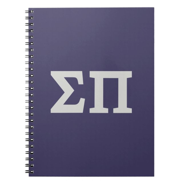 Sigma Pi Fraternity Greek Letters Logo Design Notebook (Front)