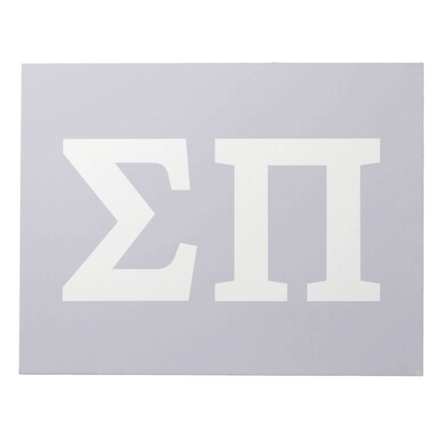 Sigma Pi Fraternity Greek Letters Logo Design Notepad (Front)