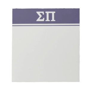 Sigma Pi Fraternity Greek Letters Logo Design Notepad