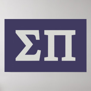 Sigma Pi Fraternity Greek Letters Logo Design Poster