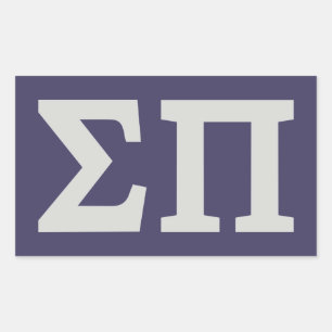 Sigma Pi Fraternity Greek Letters Logo Design Rectangular Sticker
