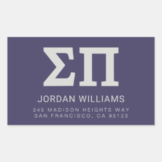 Sigma Pi Fraternity Greek Letters Logo Design Rectangular Sticker