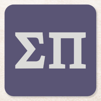 Sigma Pi Fraternity Greek Letters Logo Design Square Paper Coaster