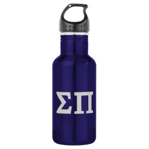 Sigma Pi Fraternity Greek Letters Logo Design Stainless Steel Water Bottle