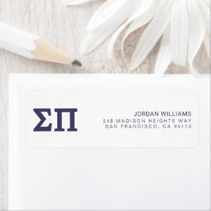 Sigma Pi Fraternity Greek Letters Logo Label