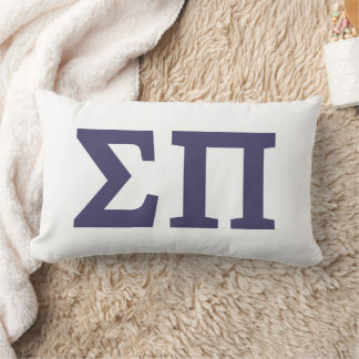 Sigma Pi Fraternity Greek Letters Logo Lumbar Pillow