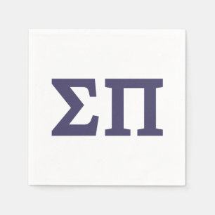 Sigma Pi Fraternity Greek Letters Logo Napkins