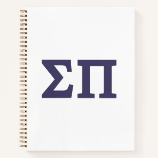 Sigma Pi Fraternity Greek Letters Logo Notebook