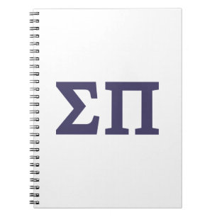 Sigma Pi Fraternity Greek Letters Logo Notebook