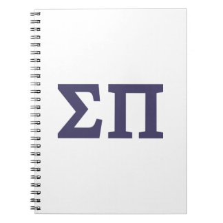 Sigma Pi Fraternity Greek Letters Logo Notebook