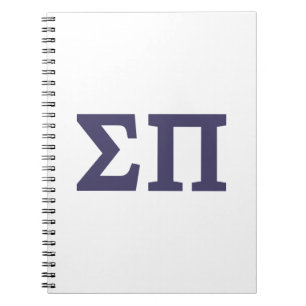 Sigma Pi Fraternity Greek Letters Logo Notebook