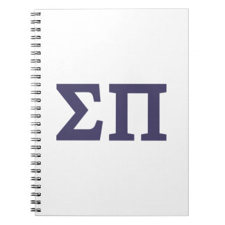 Sigma Pi Fraternity Greek Letters Logo Notebook