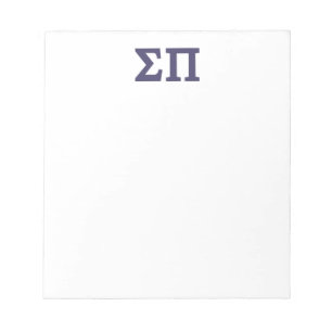 Sigma Pi Fraternity Greek Letters Logo Notepad
