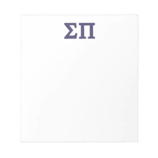 Sigma Pi Fraternity Greek Letters Logo Notepad