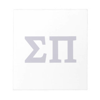 Sigma Pi Fraternity Greek Letters Logo Notepad