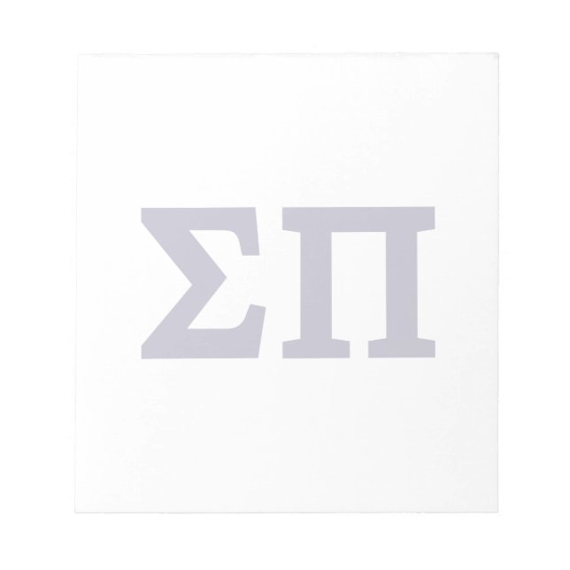 Sigma Pi Fraternity Greek Letters Logo Notepad (Front)