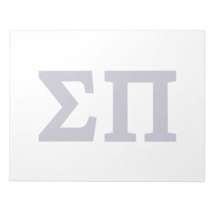 Sigma Pi Fraternity Greek Letters Logo Notepad