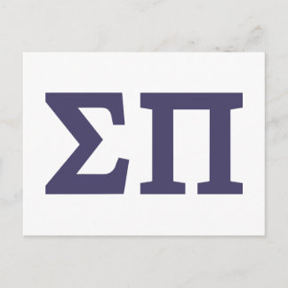 Sigma Pi Fraternity Greek Letters Logo Postcard