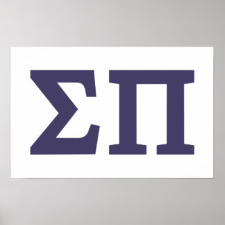 Sigma Pi Fraternity Greek Letters Logo Poster
