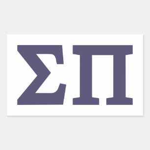 Sigma Pi Fraternity Greek Letters Logo Rectangular Sticker