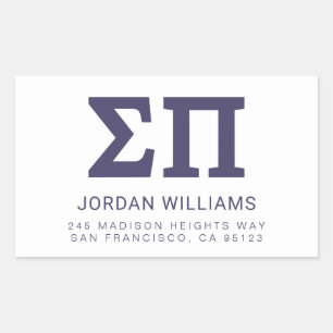 Sigma Pi Fraternity Greek Letters Logo Rectangular Sticker