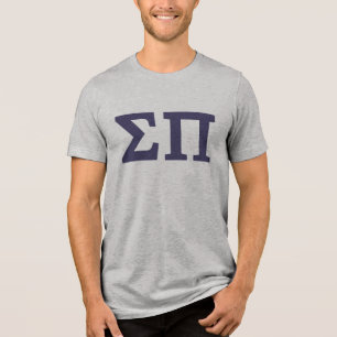 Sigma Pi Fraternity Greek Letters Logo Tri-Blend Shirt