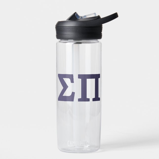 Sigma Pi Fraternity Greek Letters Logo Water Bottle (Left)