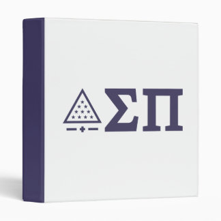 Sigma Pi Fraternity Greek Letters Star Triangle 3 Ring Binder